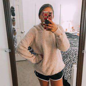 Light Pink Sherpa Sweatshirt